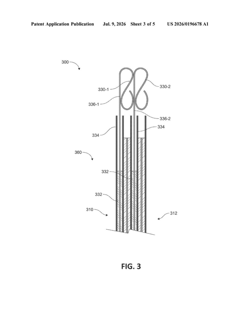 Tesla Patent: Hemmed Tabless Battery Electrode Design — figure from US 2026/0196678 A1