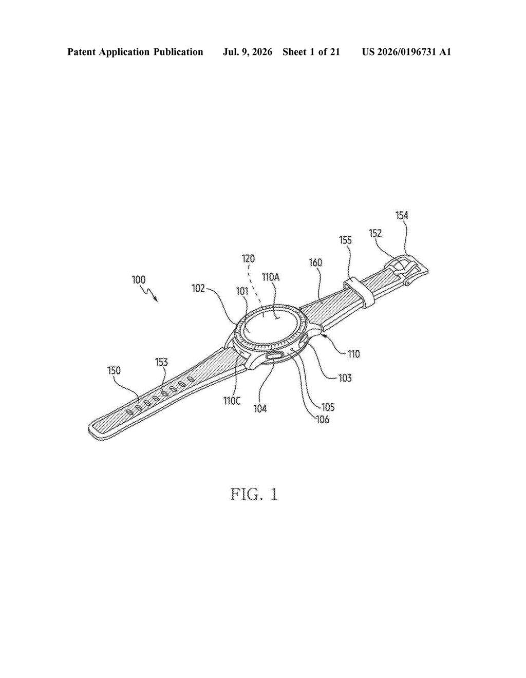 Samsung Patent: Smartwatch Antenna Using Charging Coil — figure from US 2026/0196731 A1