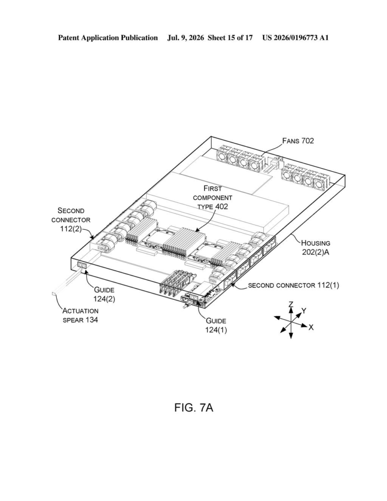 Microsoft Patent: Hands-Free Push-to-Connect Connectors — figure from US 2026/0196773 A1