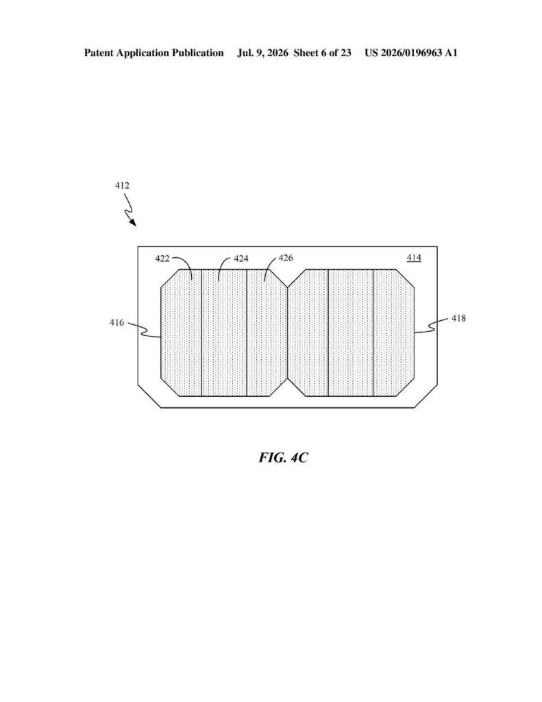 Tesla Patent: Solar Roof Tile Mounting Foot Design — figure from US 2026/0196963 A1