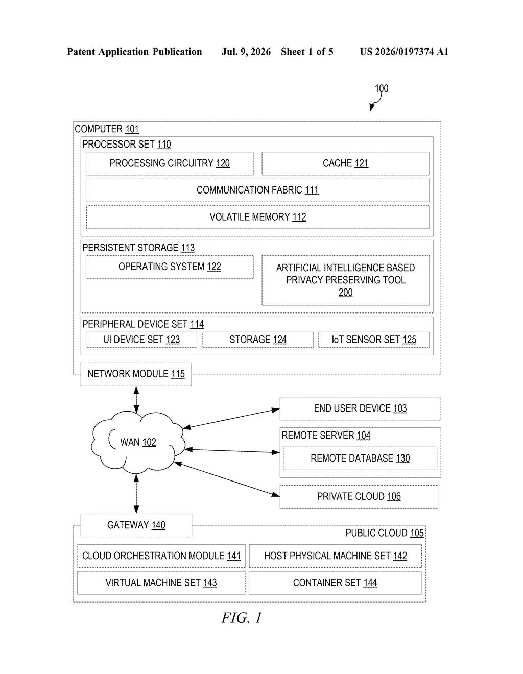 IBM Patent: Opting Out of Data Collection on Third-Party Devices — figure from US 2026/0197374 A1