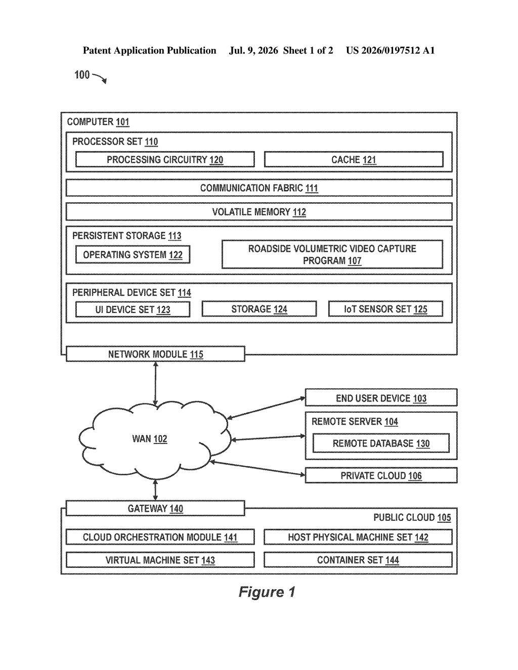 IBM Patent: Autonomous Cars Filming Viral Road Incidents — figure from US 2026/0197512 A1