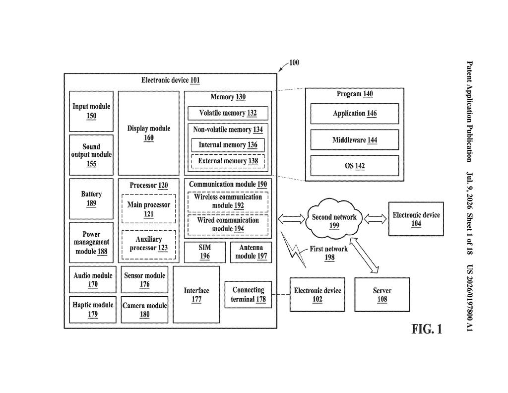 Samsung Patent: Smart Ring That Switches to Lost-Item Tracking Mode — figure from US 2026/0197800 A1