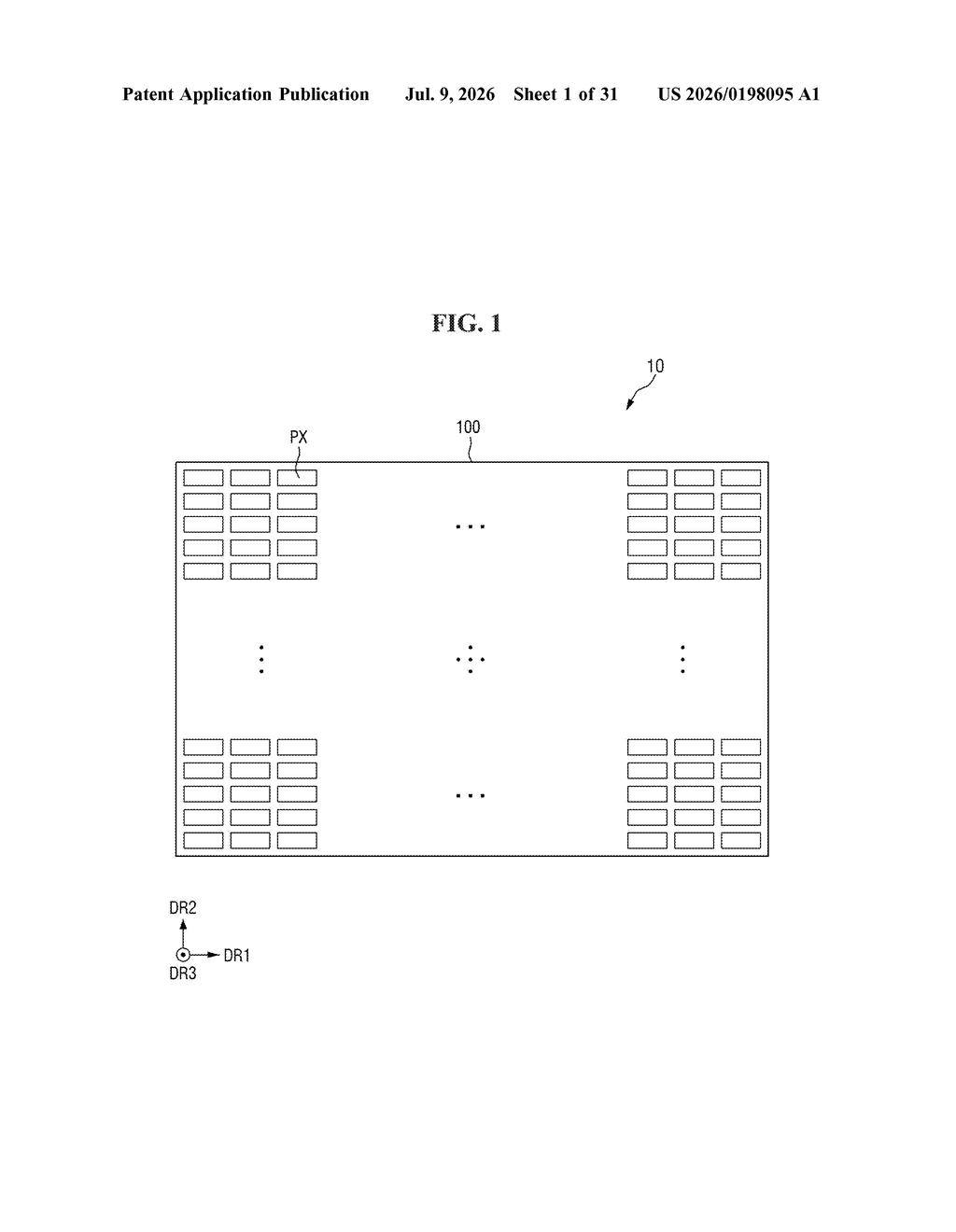 Samsung Display Patent: Tiled Screen Layer Design — figure from US 2026/0198095 A1