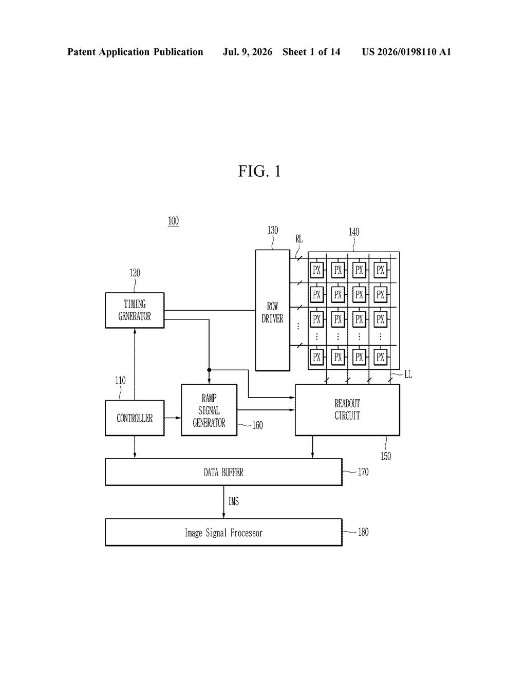Samsung Image Sensor Patent: Layered Gate Electrode Design — figure from US 2026/0198110 A1