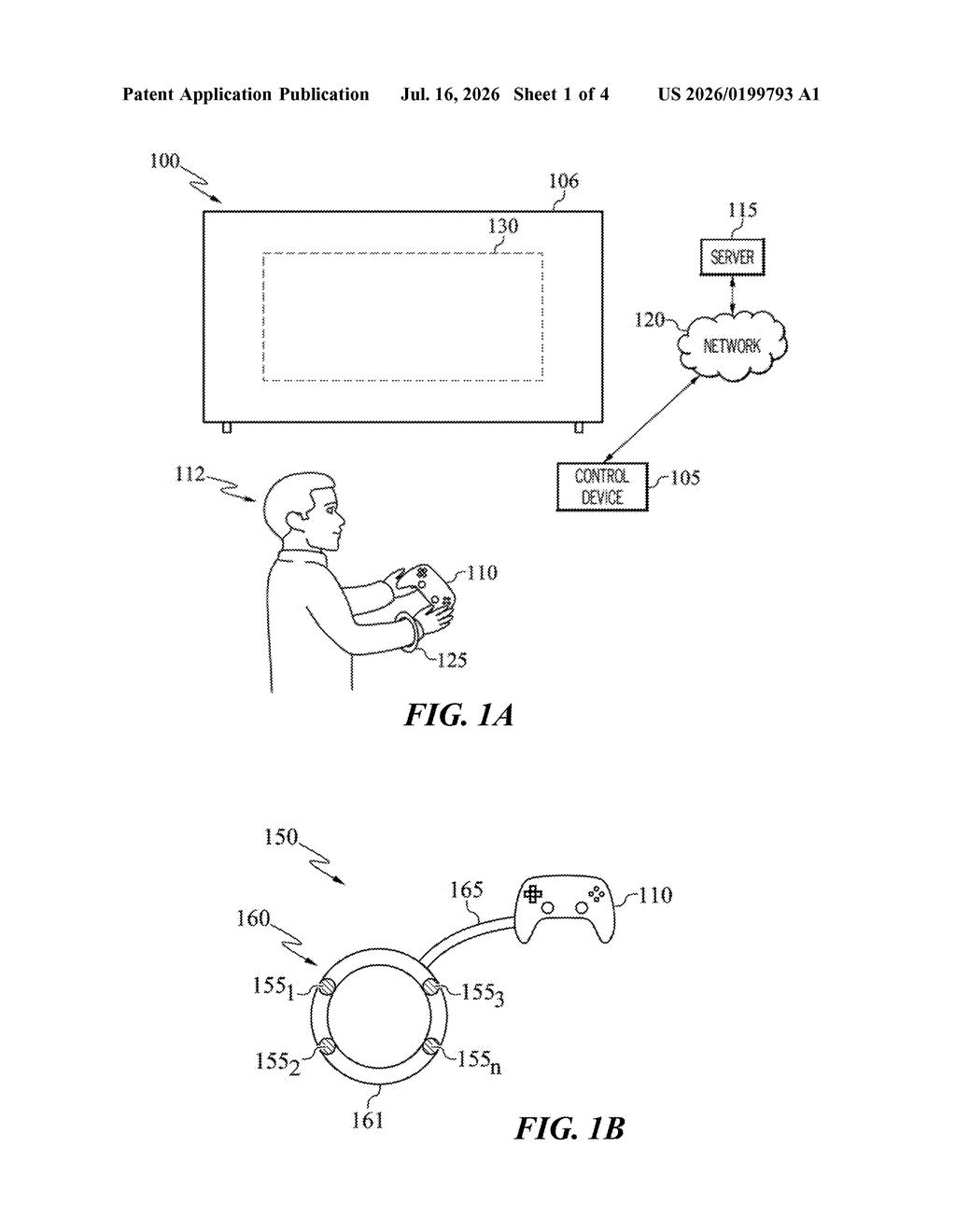 Sony Patent: EMG Muscle Signals as Game Controller Login — figure from US 2026/0199793 A1