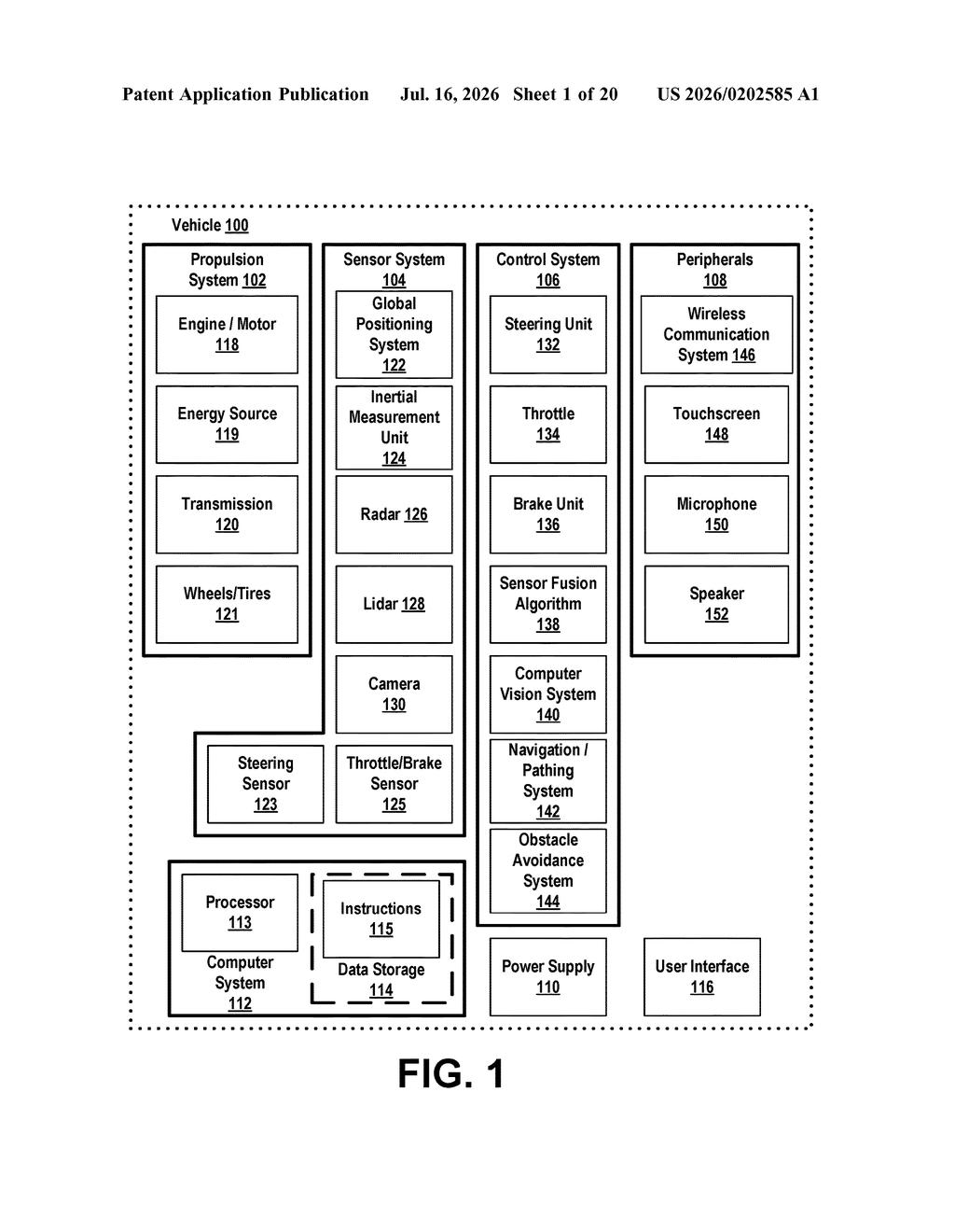Waymo Patent: Anti-Reflection Lens for LiDAR Light Collimation — figure from US 2026/0202585 A1