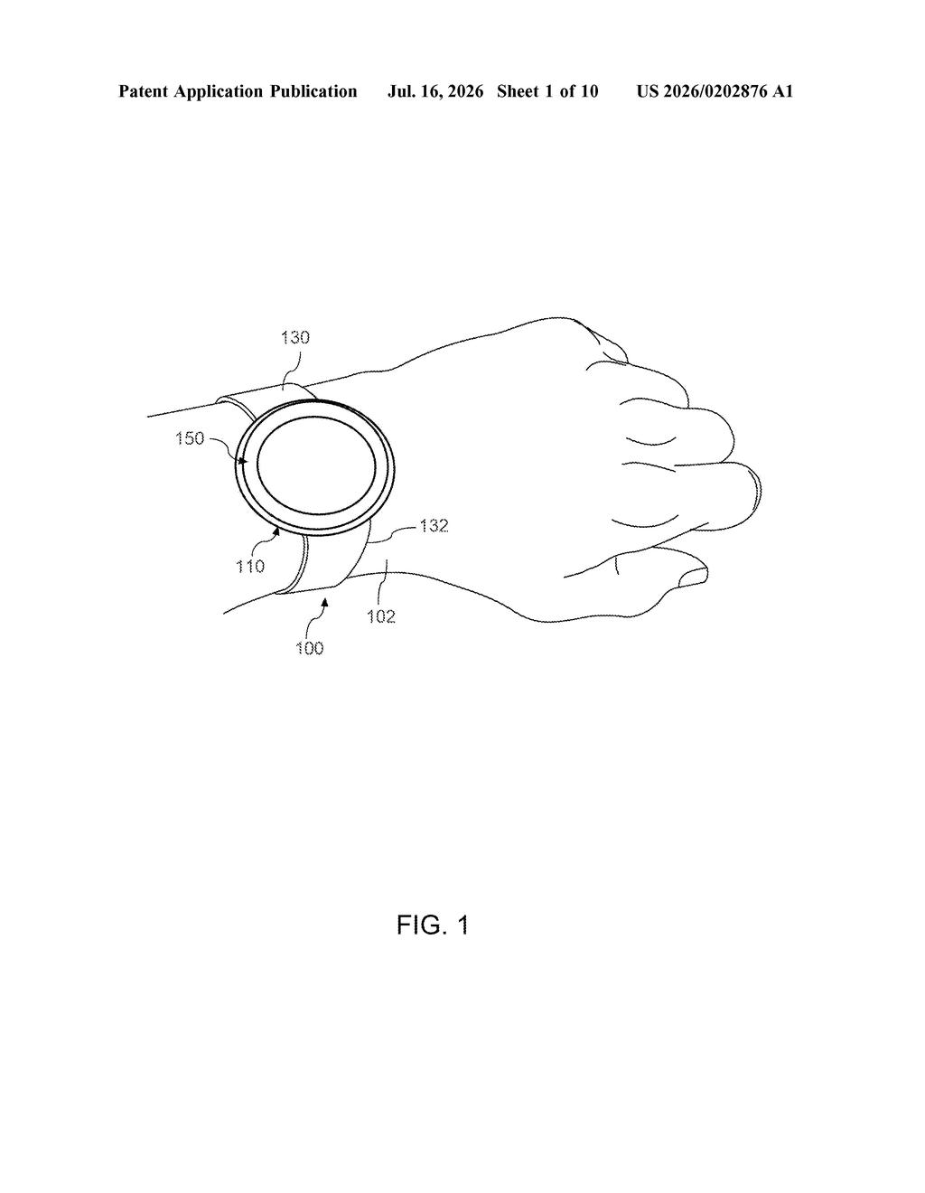 Google Patent: 3D Display Cover with Edge Touch Sensors — figure from US 2026/0202876 A1