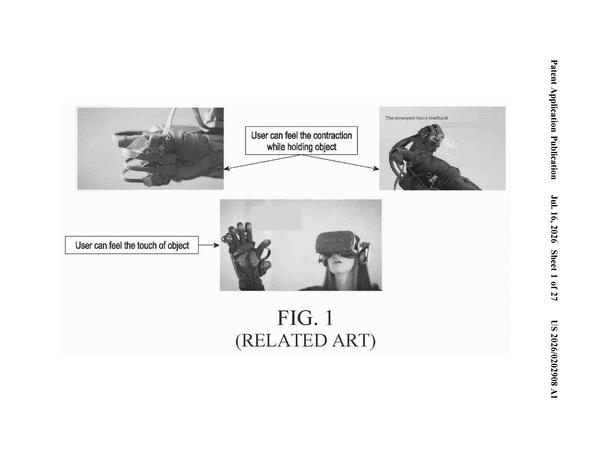 Patent drawing: Samsung Patents a Wearable That Lets You Feel the Weight of Virtual Objects
