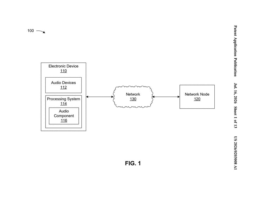 Qualcomm Patent: Syncing Multiple Audio Streams at Once — figure from US 2026/0203008 A1