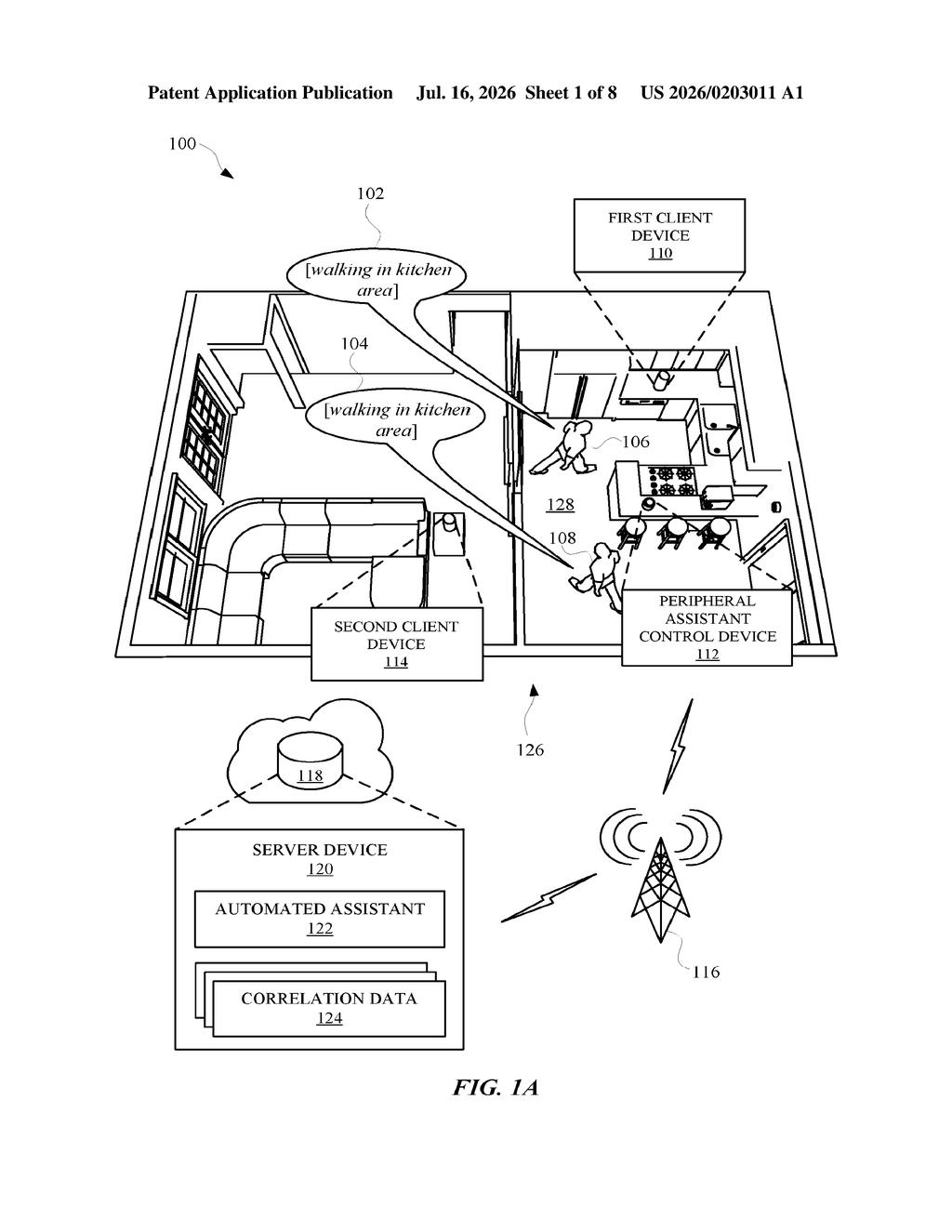 Google Patent: Smart Button That Adapts to Your Devices — figure from US 2026/0203011 A1