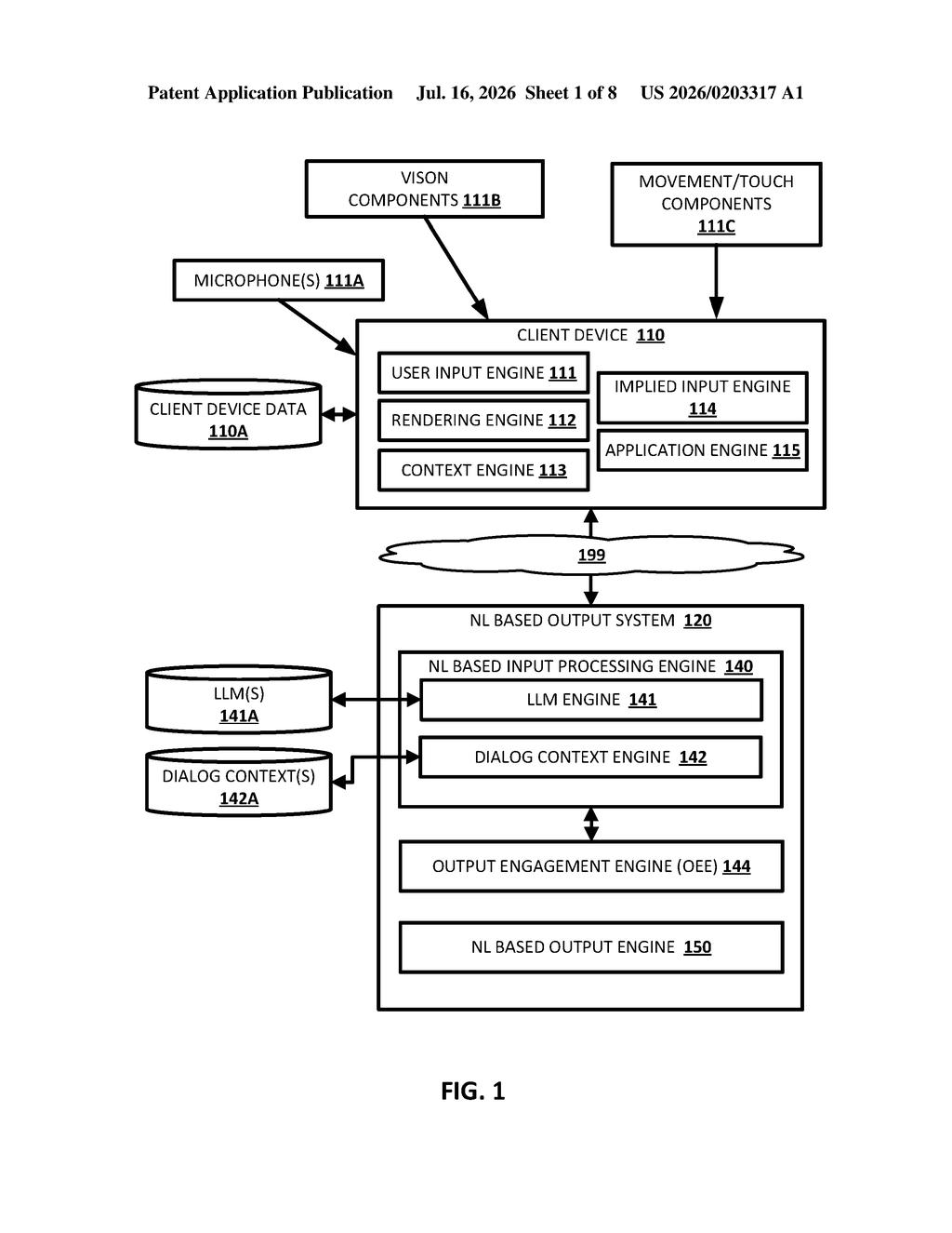 Google Patent: AI That Tracks What You Tap or Hover — figure from US 2026/0203317 A1