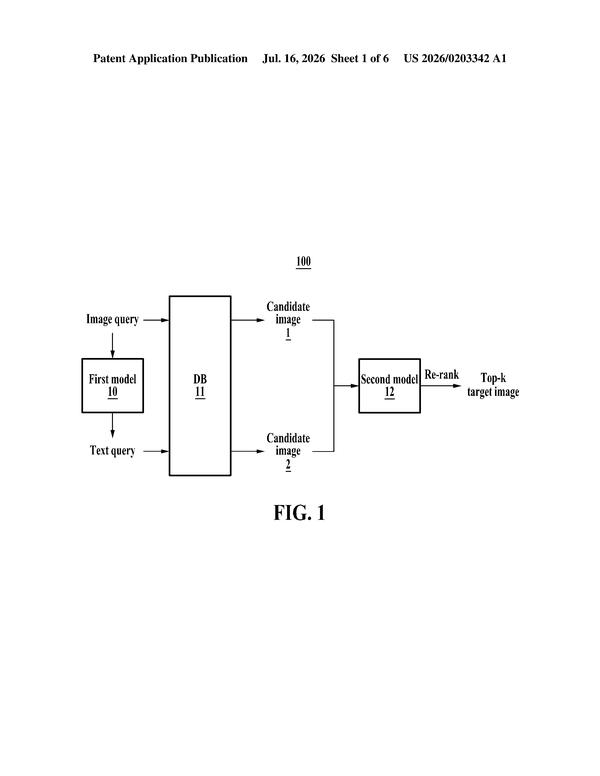 Patent drawing: Samsung Patents an Image Search That Translates Your Photos Into Words to Find Better Matches