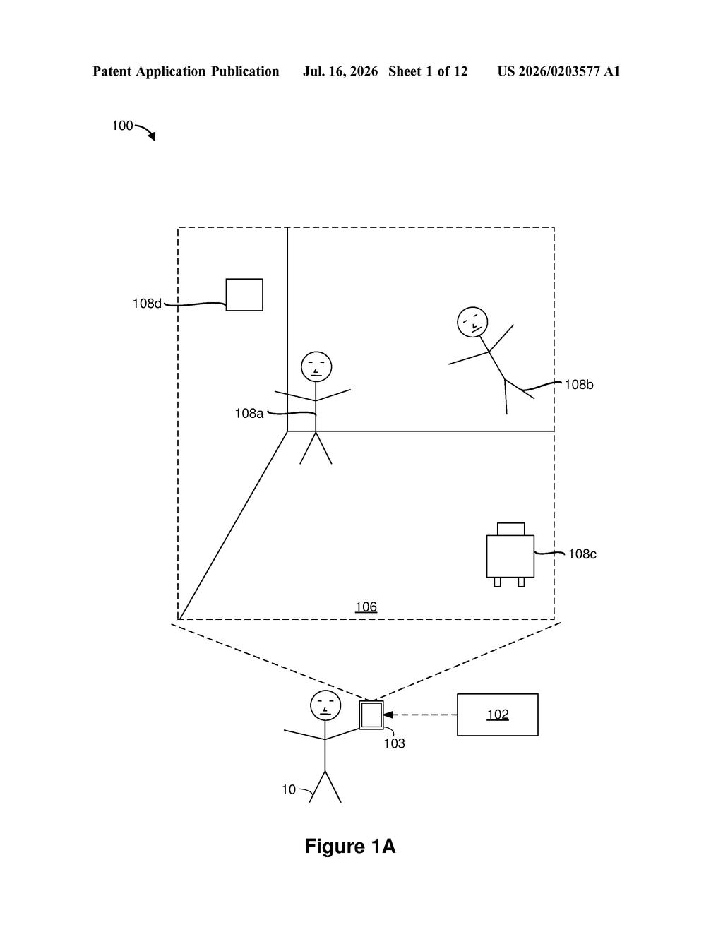 Apple Patent: AI-Driven NPCs in Mixed Reality Scenes — figure from US 2026/0203577 A1