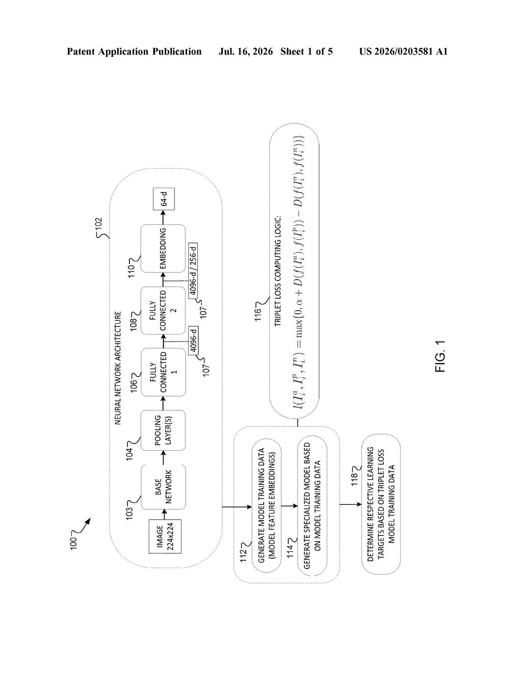 Google Patent: Unified AI Model for Image Recognition — figure from US 2026/0203581 A1