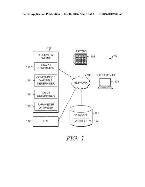 Patent drawing: Adobe Patent Reveals AI Reading Research to Trace Variable Influence in Data