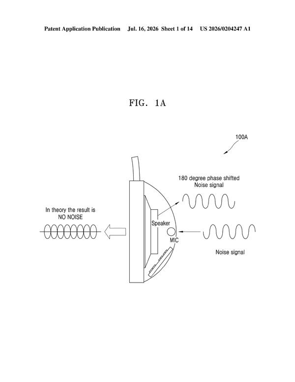 Patent drawing: Samsung Patent Targets Noise Cancellation Tailored to Individual Ear Canal Shapes