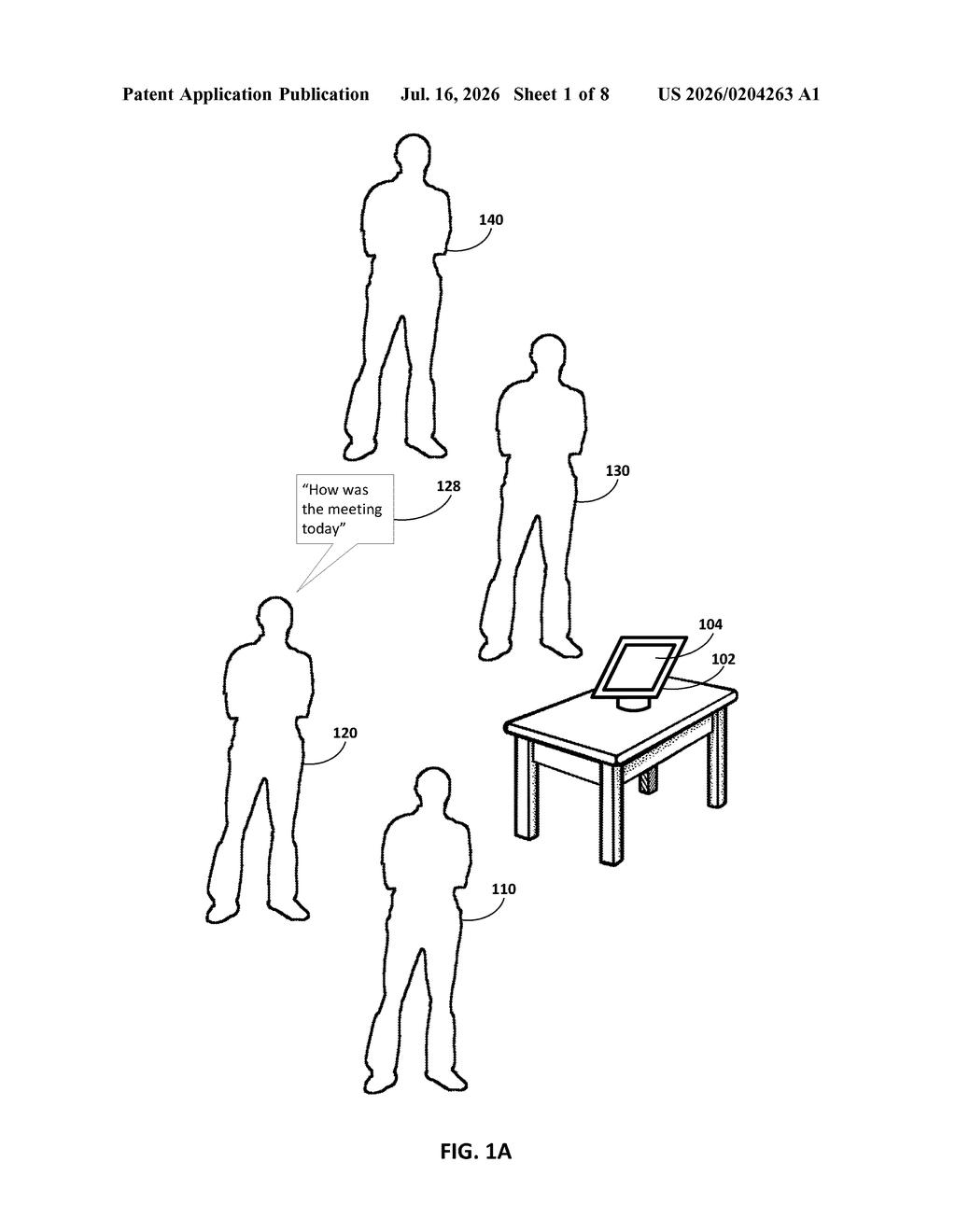 Google Patent: Sorting Overlapping Voices Into Conversation Groups — figure from US 2026/0204263 A1
