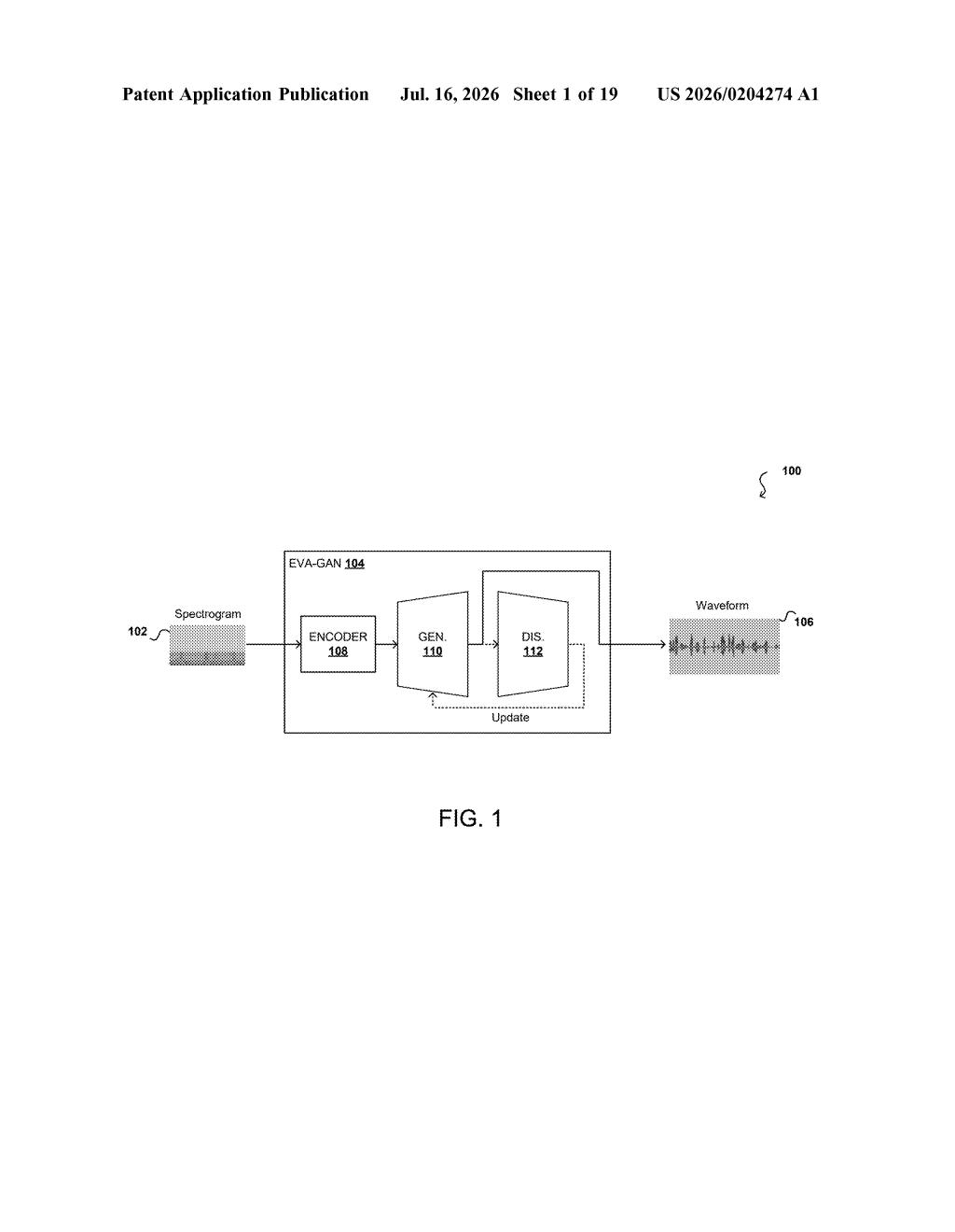 Nvidia Patent: AI Audio Generation With Memory Savings — figure from US 2026/0204274 A1