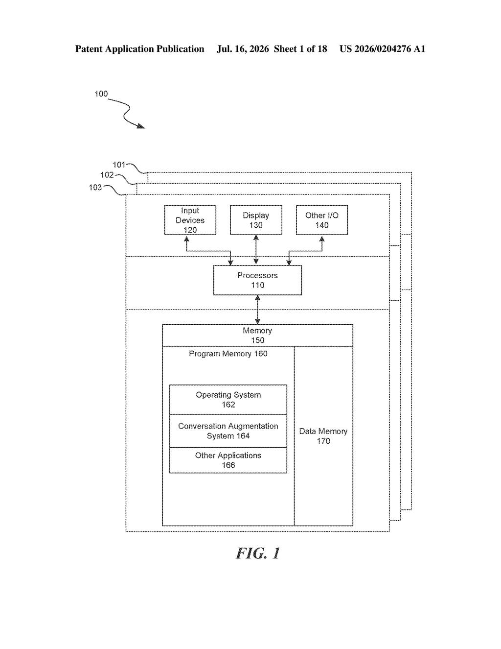 Meta Patent: AI That Adds Content to Your Conversations — figure from US 2026/0204276 A1