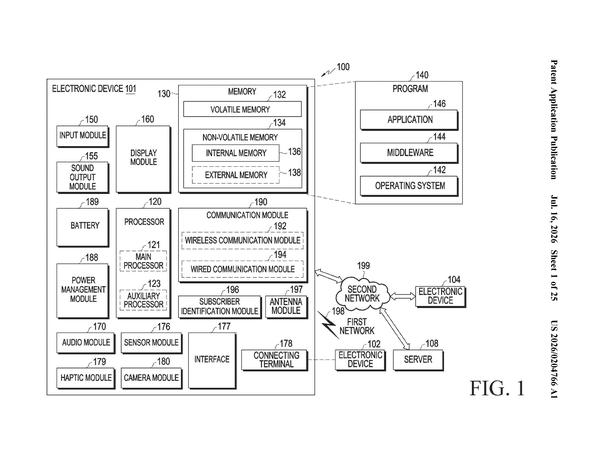 Patent drawing: New Patent Squeezes Physical Keypad and Antenna Around a Camera Module