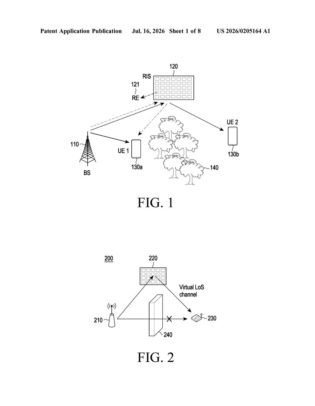 Samsung Patent: 5G/6G RIS Signal Measurement Control — figure from US 2026/0205164 A1