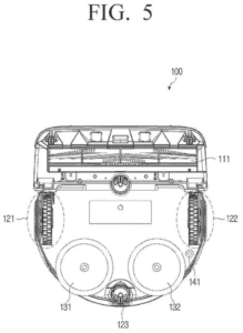 Patent drawing: Samsung Patents a Robot Vacuum That Checks Its Battery Before It Starts Mopping