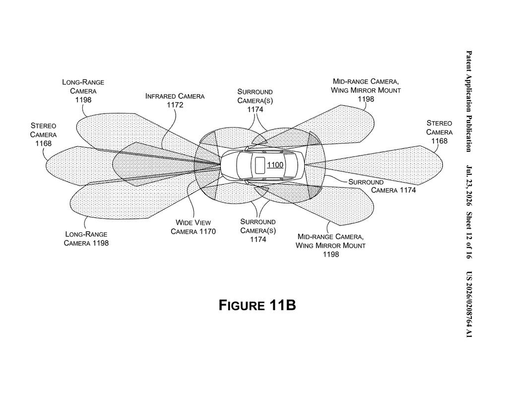 Nvidia Patent: Lane Biasing for Autonomous Vehicles — figure from US 2026/0208764 A1