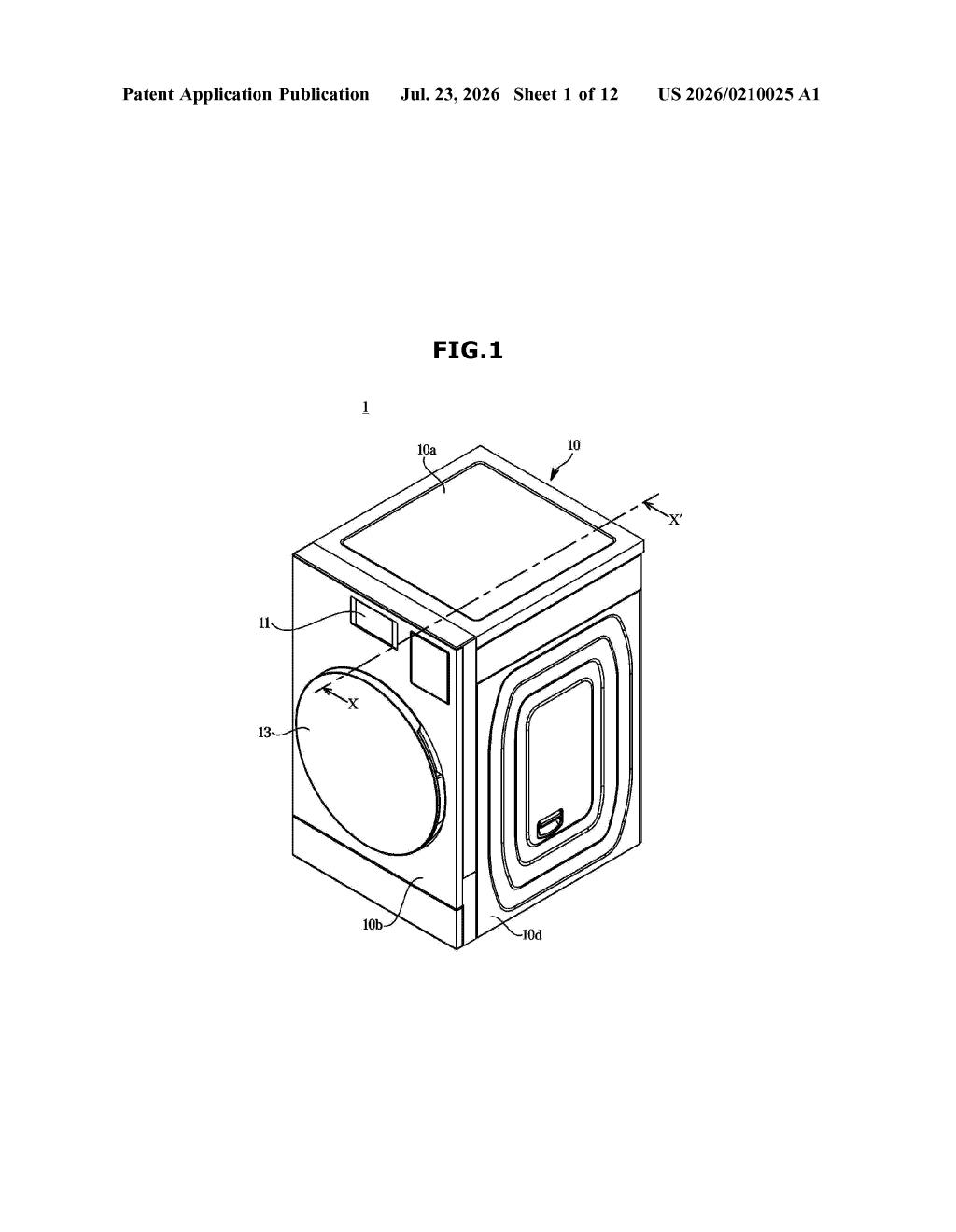 Samsung Patent: Washer-Dryer Airflow Seal Design — figure from US 2026/0210025 A1