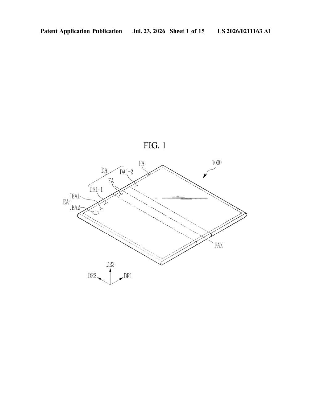 Samsung Display Patent: UV-Blocking Screen Film Explained — figure from US 2026/0211163 A1
