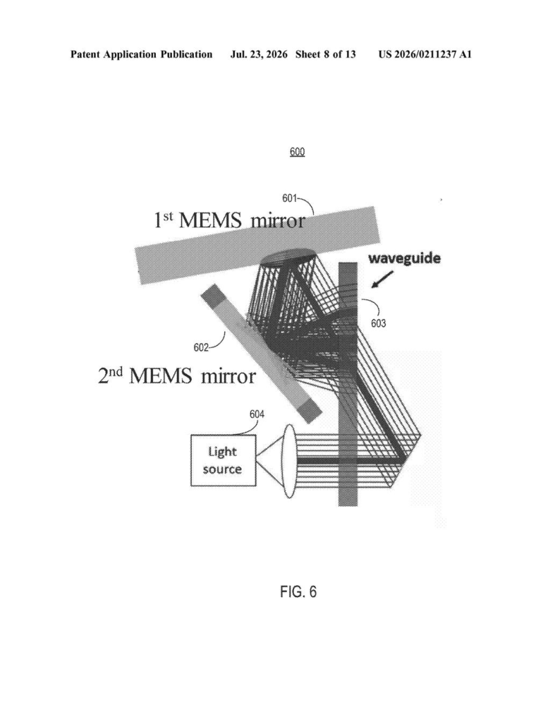 Meta Patent: Tiny Spinning Grating for AR/VR Displays — figure from US 2026/0211237 A1