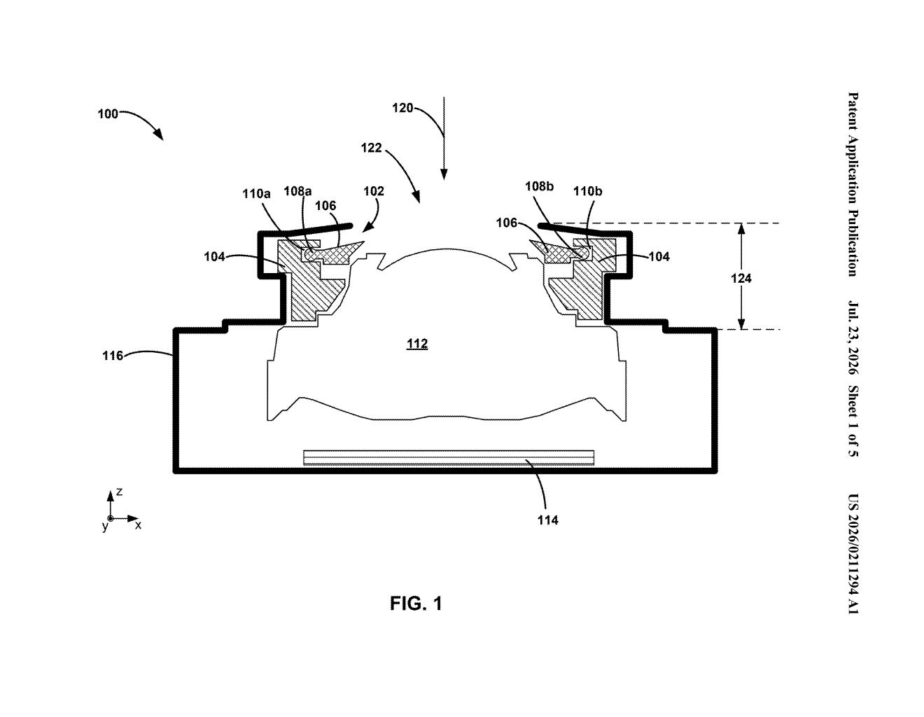 Google Patent: Variable Aperture Design for Thinner Phones — figure from US 2026/0211294 A1