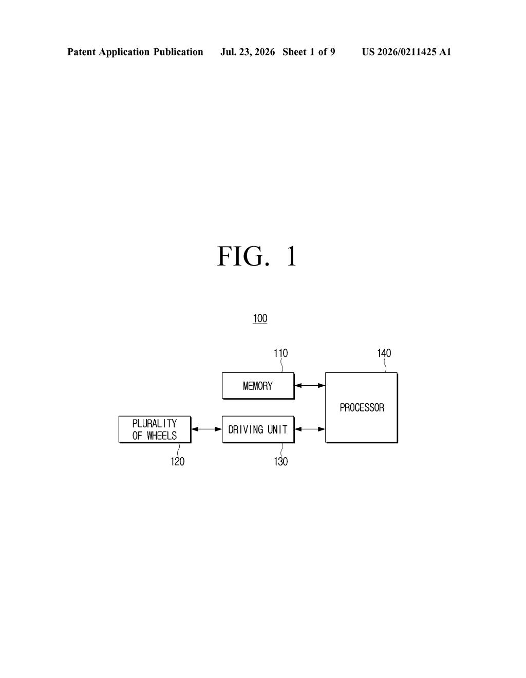 Samsung Patent: Robots That Switch Drive Modes Mid-Route — figure from US 2026/0211425 A1
