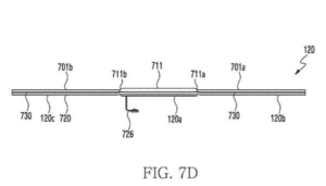 Patent drawing: Samsung Patents a Wristband Where the Screen Wraps All the Way to the Clasp