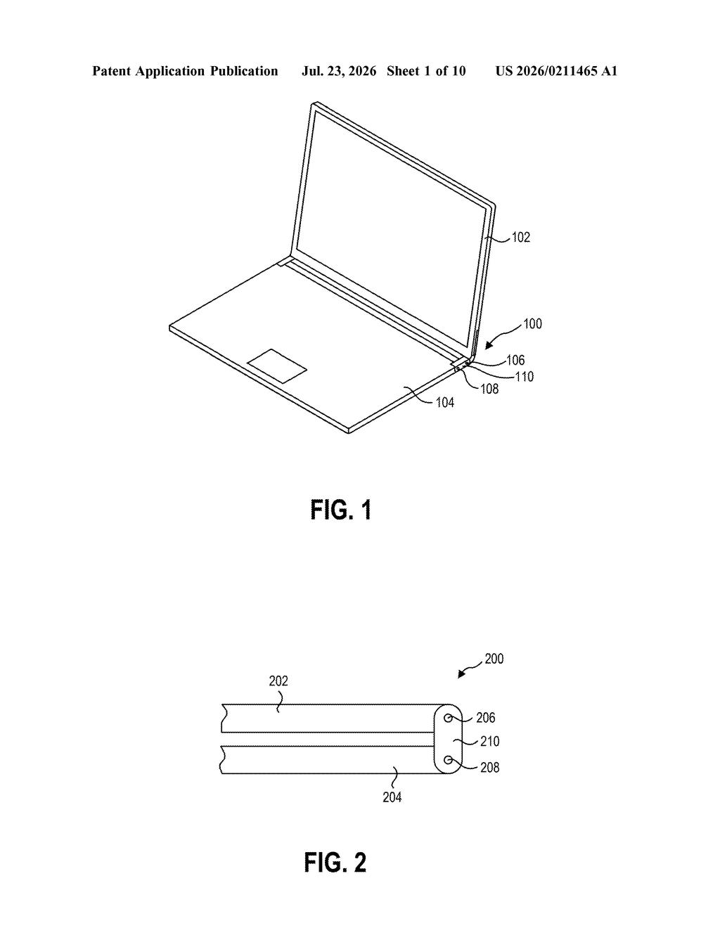 Microsoft Patent: Bistable Hinge for Foldable Devices — figure from US 2026/0211465 A1