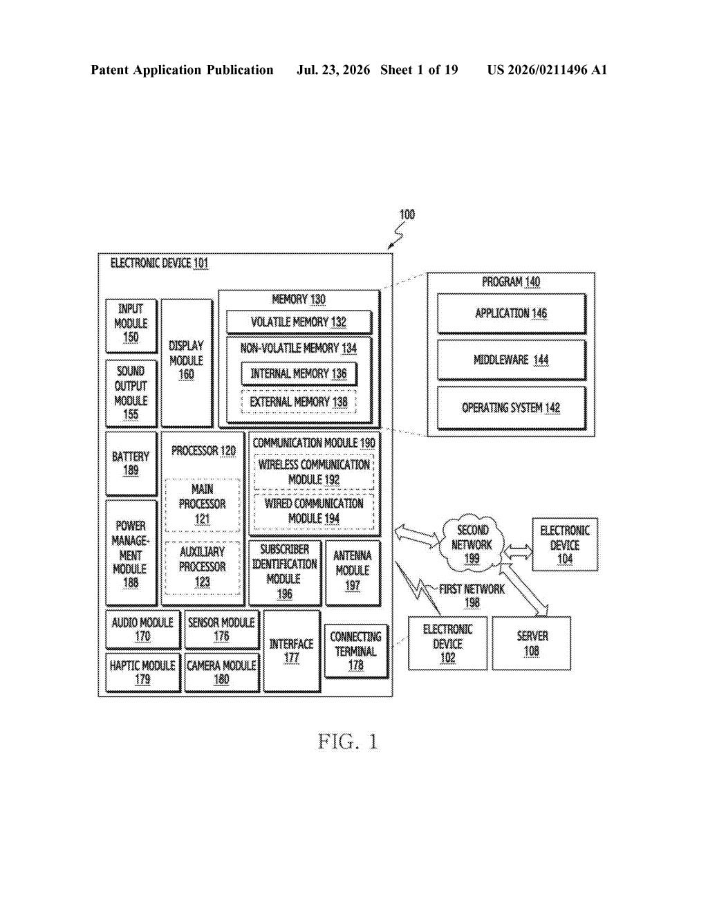 Samsung Patent: Smart Ring That Reads Adjacent Fingers — figure from US 2026/0211496 A1
