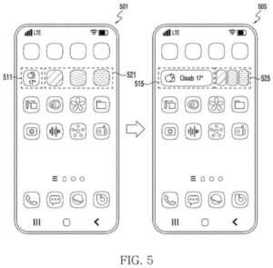 Patent drawing: Samsung Patents Widgets That Rearrange Themselves When You Resize Them