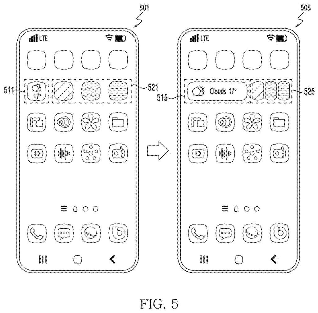 Samsung Patent: Auto-Repositioning Widgets When Resized — figure from US 2026/0211545 A1