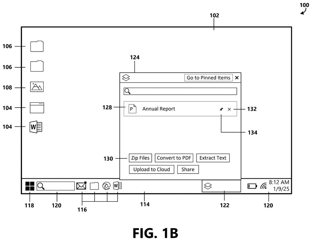 Microsoft Patent: A Clipboard That Suggests What to Do Next — figure from US 2026/0211705 A1