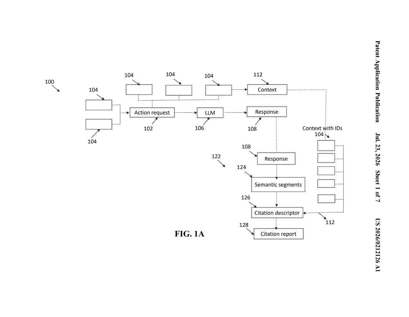 Salesforce Patent: Auto-Citations for AI Chatbot Responses — figure from US 2026/0212126 A1