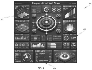 Patent drawing: Salesforce Patents a Real-Time Dashboard for Watching and Overriding AI Agents
