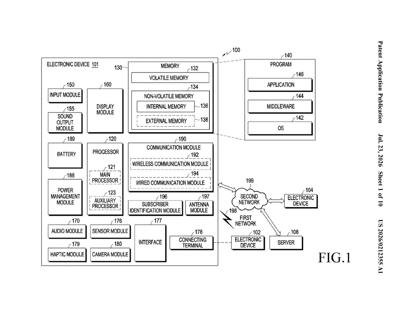Samsung Patent: Blockchain Smart Contract Crypto Wallet — figure from US 2026/0212355 A1