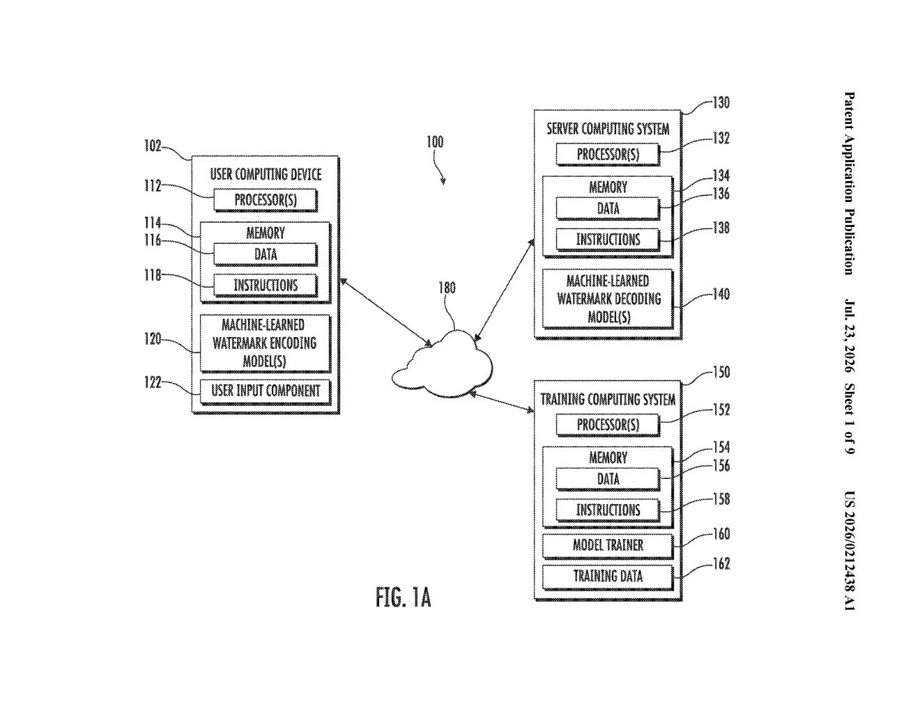 Google Patent: Invisible Video Watermarking with AI — figure from US 2026/0212438 A1