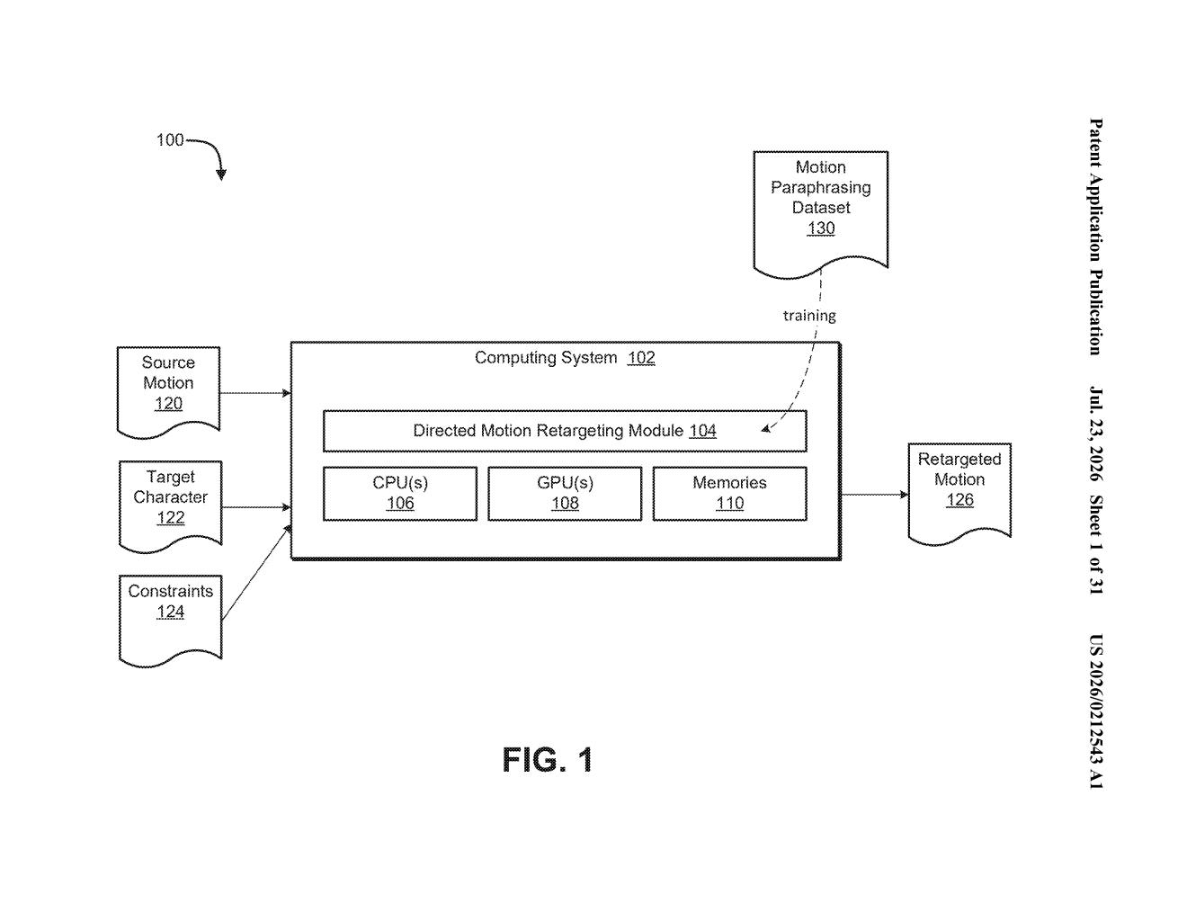 Nvidia Patent: AI Animation via Constrained Noise Denoising — figure from US 2026/0212543 A1