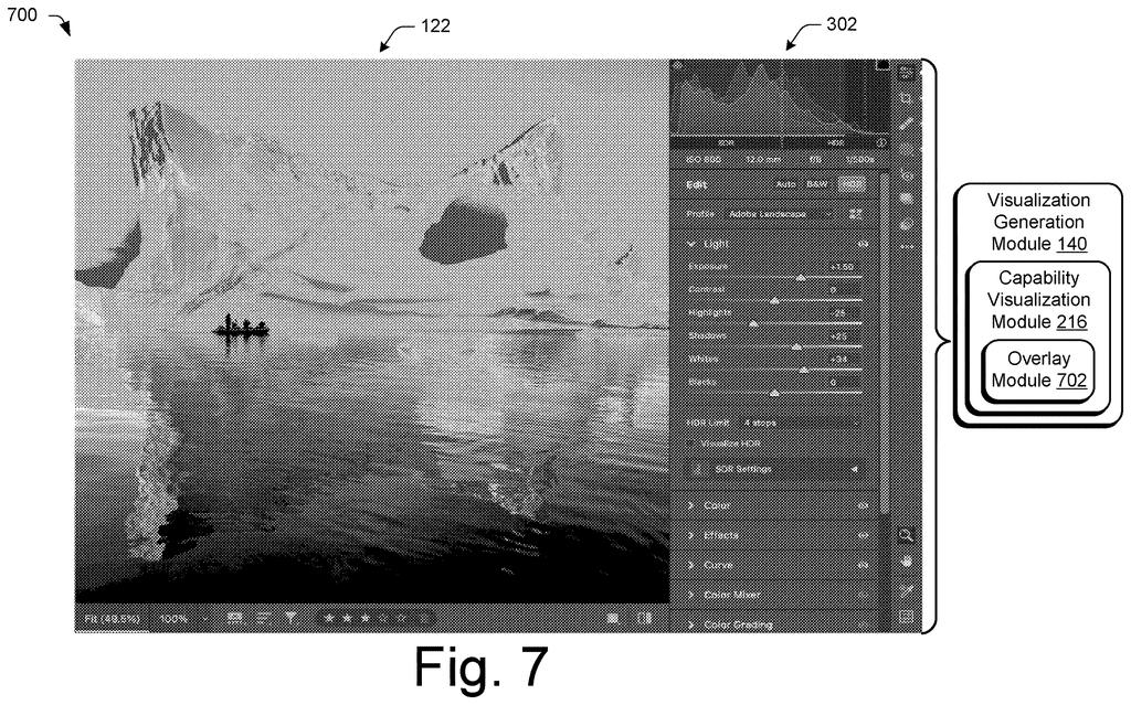 Adobe Patent: HDR Image Editing Visualizations Explained — figure from US 2026/0212550 A1
