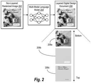 Patent drawing: From Flat to Layered: Adobe Patent Automates Design File Creation