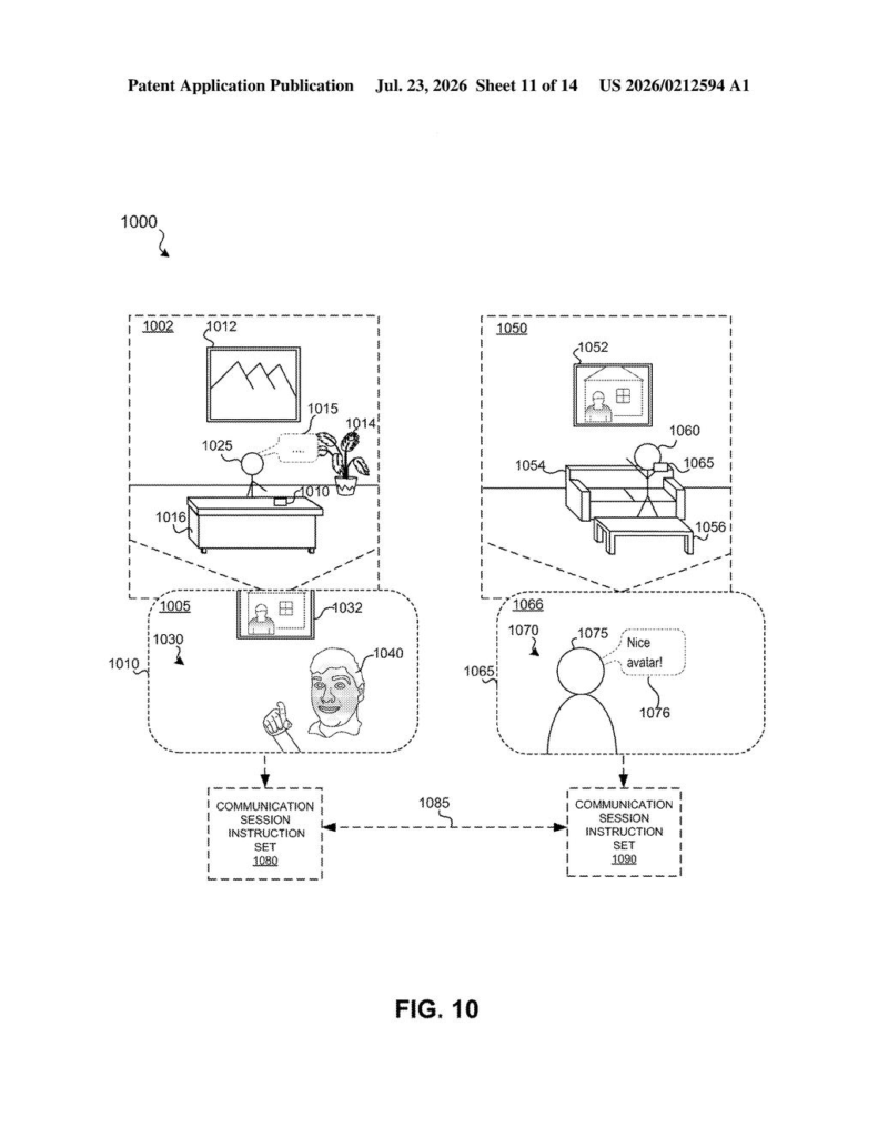 Apple Patent: Matching Lighting in 3D Avatar Compositing — figure from US 2026/0212594 A1