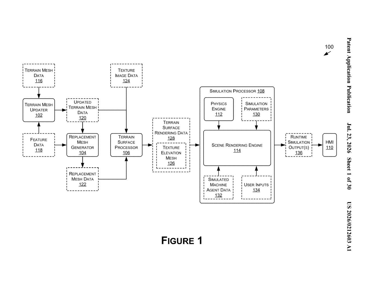 Nvidia Patent: Hiding Terrain Tiles Near High-Detail 3D Objects — figure from US 2026/0212603 A1