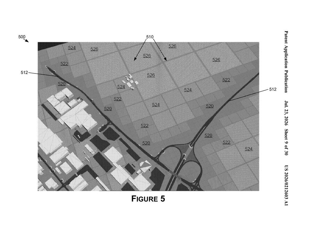 Nvidia Patent: Hiding Terrain Tiles Near High-Detail 3D Objects — figure from US 2026/0212603 A1