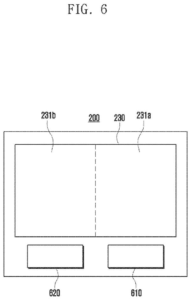 Patent drawing: Samsung Patent Dims Foldable Display's Lower Half to Reduce Power Consumption